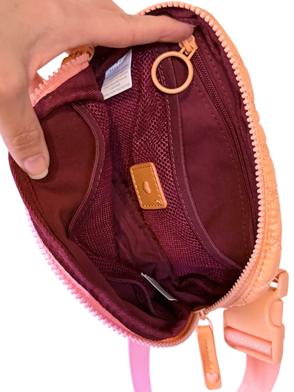 HeartLove by Charo Savvy Brand Warm Orange Quilted Belt Bag Crossbody HL2-005 - Picture 5 of 16